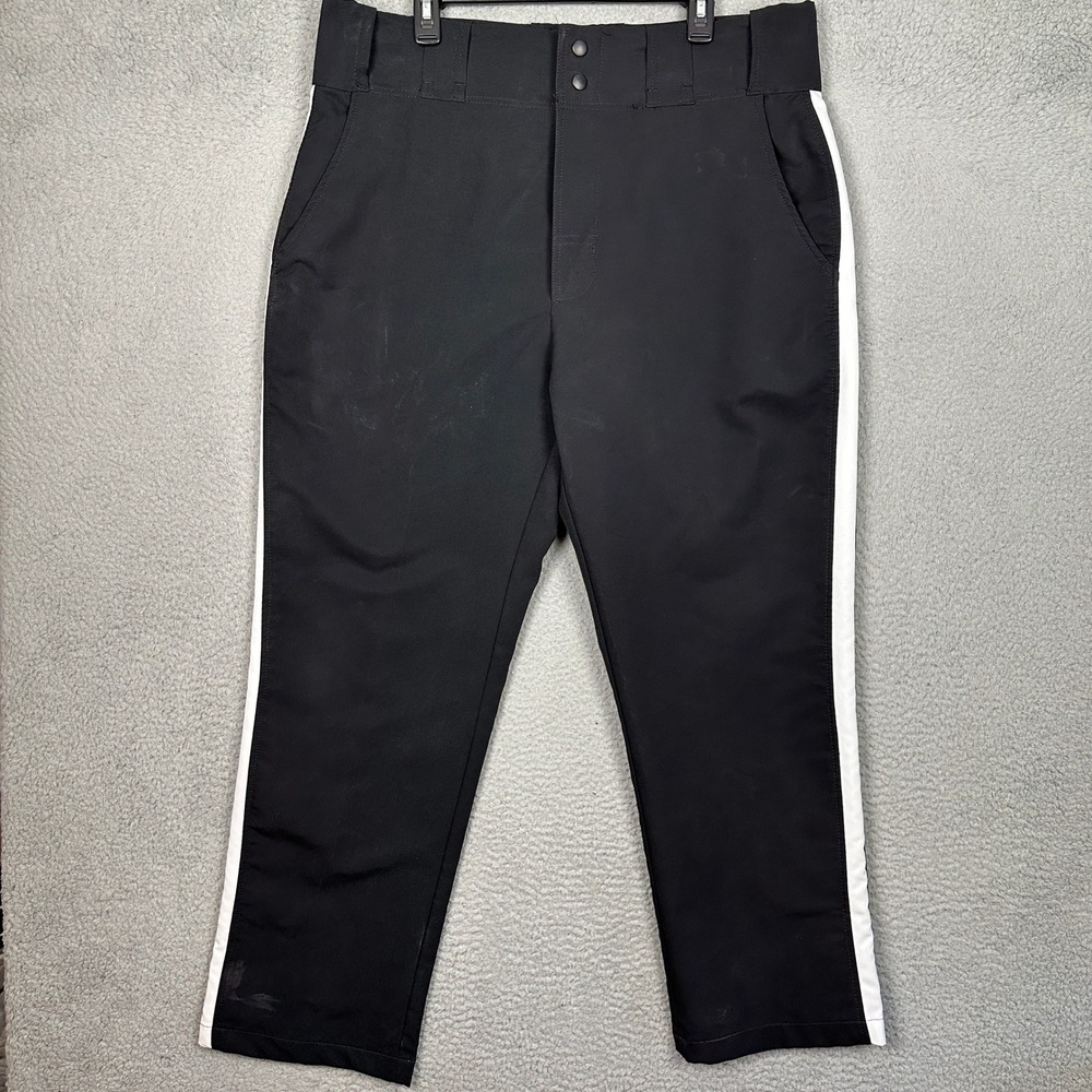 Honigs Umpire Pants Mens XL Black White Stripe Baseball Softball Referee Sports